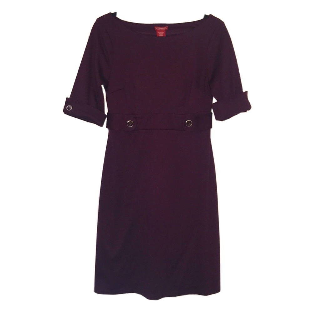 NEW Plum Merona Dress with Buttons